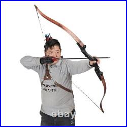 62 Archery ILF Recurve Bow and Carbon Arrows with Real Feathers Set for Target