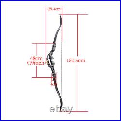 62 ILF Recurve Bow 19 Riser 30-60lbs Limbs Takedown Archery American Hunting