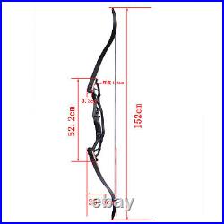 62 Recurve Bow Archery Takedown Aluminum Riser 30-60lbs American Hunting Shoot