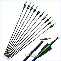 62 Recurve Bow Set Hunting Bow 20-50lbs Archery Sports Bow Carbon Arrows