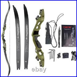 62 Takedown Recurve Bow ILF 19 Riser 210FPS 30-60lbs Limbs Archery Hunting