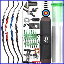 66 68 70 Archery Takedown Recurve Bow Arrows Set 12-40lb Target Shooting Hunt