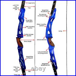 66 68 70 ILF Recurve Bow 18-44lbs Limbs 25 Riser Takedown Archery Target R10