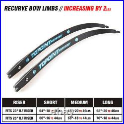 66 68 70 ILF Recurve Bow 25 Riser 18-40lb Archery Target Competition R10