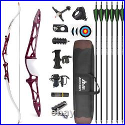 66 68 70 Recurve Bow Set Arrows 12-40lbs Takedown Archery Target Hunting