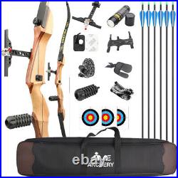 66 68'' 70'' Recurve Bow Takedown Wooden Archery 14-40lbs Bamboo Core Limb Hunt