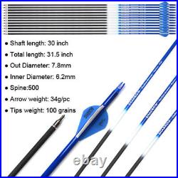 66 68 70 Takedown Recurve Bow 12Arrow Set 14-40lb Archery Bamboo Limb Hunting