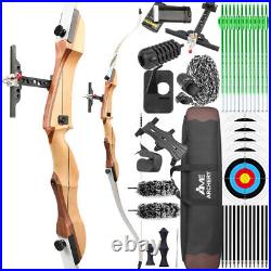 66 68 70 Takedown Recurve Bow 14-40lb Limbs Wooden Bow Archery Target Hunting