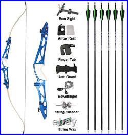 66 68 70 Takedown Recurve Bow Arrow Set Archery Target Shooting Competition