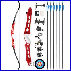 68'' Recurve Bow Takedown 18-40lb Aluminum Riser Archery Target Hunting Shooting