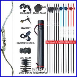 70lb Archery 57 Takedown Recurve Bow Set Adult Right Hand Hunting UK Stock