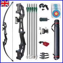 Archery 30lb/40lb Takedown Recurve Bow Set RH Longbow Hunting Target Shoting