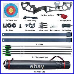 Archery 30lb/40lb Takedown Recurve Bow Set RH Longbow Hunting Target Shoting