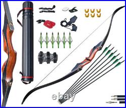 Archery 40lb Recurve Bow Set Outdoor Hunting Target Kit Right Hand Adult Shoting