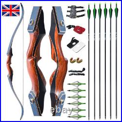 Archery 45lb Recurve Bow Set Outdoor Hunting Target Kit Right Hand Adult Shoting