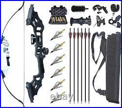 Archery 51 Takedown Recurve Bow and Arrows Set for Adults Right Hand Longbow Ki