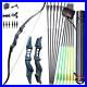 Archery-52-Takedown-40lbs-Recurve-Bow-Kit-Carbon-Arrows-Adult-Hunting-Shot-RH-01-hofi