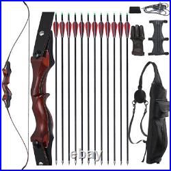 Archery 58 ILF Recurve Bow for Right Hand Adult Youth Takedown Hunting Bow Set