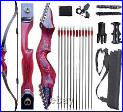 Archery 60 Takedown Hunting Recurve Bow and Arrows Set for Adults & Youth Longb