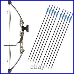 Archery Compound Bow and Arrow Set 25lb 55lb Shooting Hunting Target & Arrows