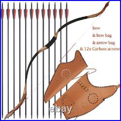 Archery Recurve Bow Traditional LongBow Mongolian HorseBow & Arrows & Target