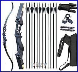 Archery Recurve Bow and Arrows for Adults 52 Archery Set 30-50lb