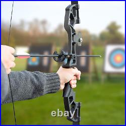 Archery Set Adult Takedown Bow and Arrow Set, Right Hand Metal Riser Recurve Bow