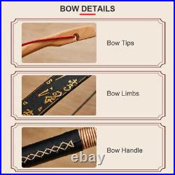 Archery Traditional Longbow Recurve Bow & Arrow & Quiver Horsebow Hunting Target