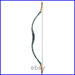 Archery Traditional Recurve Bow + 12x Carbon Arrows, Quiver Set Shooting Target