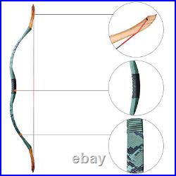 Archery Traditional Recurve Bow 20-50lbs Arrow Quiver Hore Bow Hunting Target