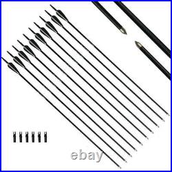 Archery set 57 Takedown Recurve Bow Kit Longbow Right Hand Hunting Arrow Target