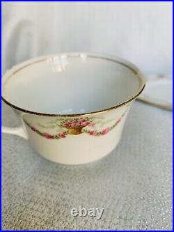 Aynsley Cup Saucer Plate Ribbons Bows Swags Trio