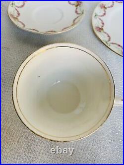 Aynsley Cup Saucer Plate Ribbons Bows Swags Trio