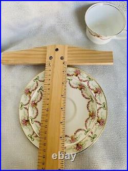 Aynsley Cup Saucer Plate Ribbons Bows Swags Trio