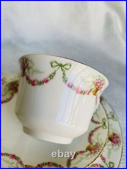 Aynsley Cup Saucer Plate Ribbons Bows Swags Trio