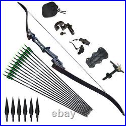 Bow Arrows Set 30-70lbs Archery Takedown Recurve Aluminum Bow Target Hunt Shot