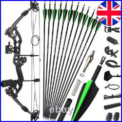 Compound Bow 12X Carbon Arrows Sight Set 30-55lbs Adjustable Archery Bow Hunting