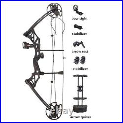 Compound Bow 30-70lbs Adjustable 12pcs Carbon Arrow Set Archery Shooting Hunting