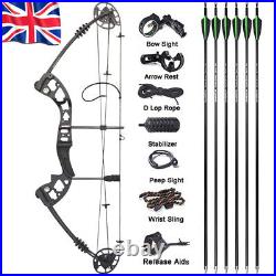 Compound Bow Arrows Set 30-55lbs Fishing Hunting Adjustable Archery Adults Shoot