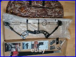 Compound Bow Carbon Arrow Kit Set 30-55lbs Adjust Archery Field Bow Shooting