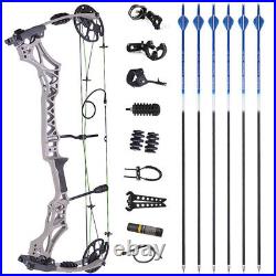 Compound Bow Hunting Bow Set 30-70lbs Carbon Arrows Archery Sports Bow Hunting