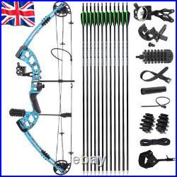 Compound Bow Set 30-55lbs Carbon Arrows Fishing Hunting Adults Archery Target