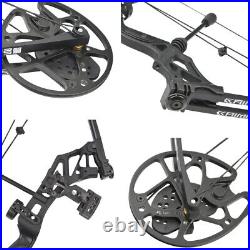 Compound Bow Set 30-70lbs Adjustable 320fps Carbon Arrows Archery Hunting Target