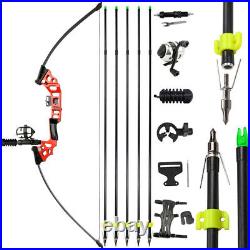 Fishing Straight Bow 40lbs Bowfishing Arrow Reel Seat Archery RecurveBow Hunting