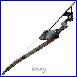 Haller Recurve Bow Set 20lbs with 2 Fiberglass Arrows and Armguard Camo Design