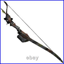 Haller Recurve Bow Set 20lbs with 2 Fiberglass Arrows and Armguard Camo Design