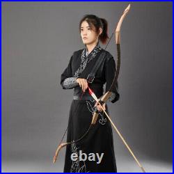 Handmade Archery Traditional Recurve Bow & Wooden Arrows, Quiver, Protector Set