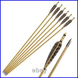 Handmade Archery Traditional Recurve Bow & Wooden Arrows, Quiver, Protector Set