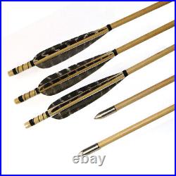 Handmade Archery Traditional Recurve Bow & Wooden Arrows, Quiver, Protector Set