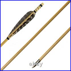 Handmade Archery Traditional Recurve Bow & Wooden Arrows, Quiver, Protector Set